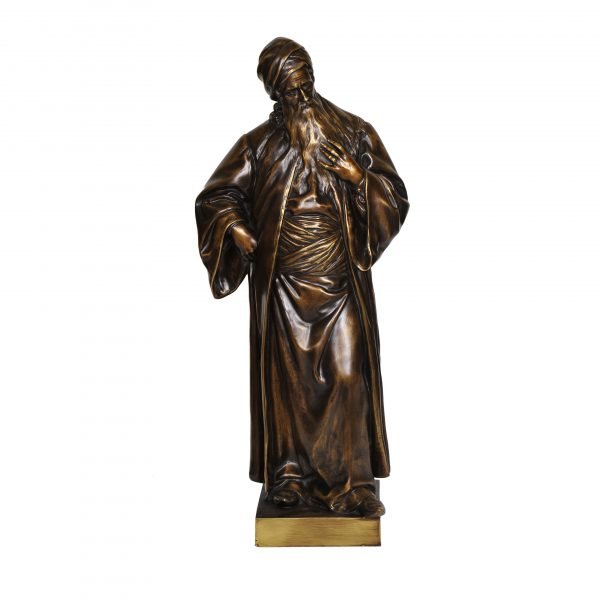 Adolf JAHN (1858-1941) - Alman Heykeltıraş - Bronz Heykel - "Nathan The Wise" - İmzalı 'A. Jahn. fec.' 'Oskar Gladenbeck G.m.b.h.' - 63.00 cm