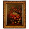 C. Duchens - Avrupalı Ressam - Tuval Üzerine Yağlıboya Tablo - "Çiçekler" - İmzalı (sağ alt) - 'C. DUCHENS' - 100.00 x 80.00 cm