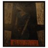 Dinçer Erimez (1932-) - Türk Ressam - "Portre" - Tuval Üzerine Yağlıboya Tablo - İmzalı (arkası) - 110.00 x 100.00 cm