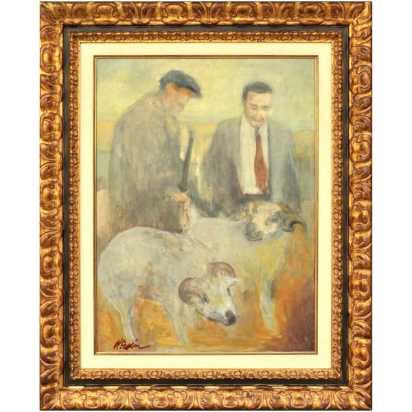 Edip Hakkı KÖSEOĞLU (1904-1990) - "Adnan Menderes - Kurban" - İmzalı (sol alt) 'H. Edip' - Tuval Üzerine Yağlıboya - 81.00 x 60.00 cm -1-