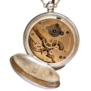 GümüşGerdan Siegrist Cep Saati London 55mm 7 GümüşGerdan Siegrist London - Anahtar Kurmalı Gümüş Cep Saati - Lever Sistem inhouse Makine - Çok Nadir Koleksiyonluk - Çap 55 mm - 110 gr -2-