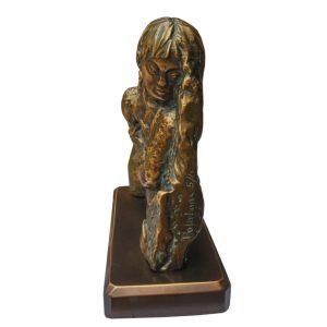 İbrahim Balaban 'Anne Çocuk Serisi' Bronz Heykel Y:26cm 8 ibrahim BALABAN (1921-2019) - Türk Ressam - Bronz Heykel -