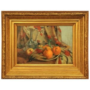 İbrahim Çallı (1882-1960) - Türk Ressam - Kontrplak Üzerine Yağlıboya Tablo - "Natürmort" - İmzalı (sol alt) 'İ Çallı' - 37.00 x 54.00 cm