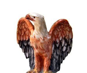 Terracotta Heykel 'Kartal Figürü' Y:22cm 7 Terracotta Kartal Heykeli - Çok renkli tasarım - İtalyan Napolitan Damgalı - 22(Y) x 14(D) cm -2-