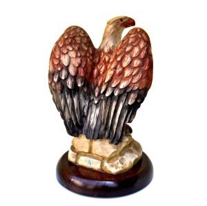 Terracotta Heykel 'Kartal Figürü' Y:22cm 9 Terracotta Kartal Heykeli - Çok renkli tasarım - İtalyan Napolitan Damgalı - 22(Y) x 14(D) cm -4-