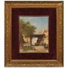 Narcisse Berchère (1819-1891) - Fransız Oryantalist Ressam - Karton Üzerine Suluboya Tablo - "Pazar Yeri" - İmzalı (sağ alt) 'Berchère' - 40.00 x 30.00 cm