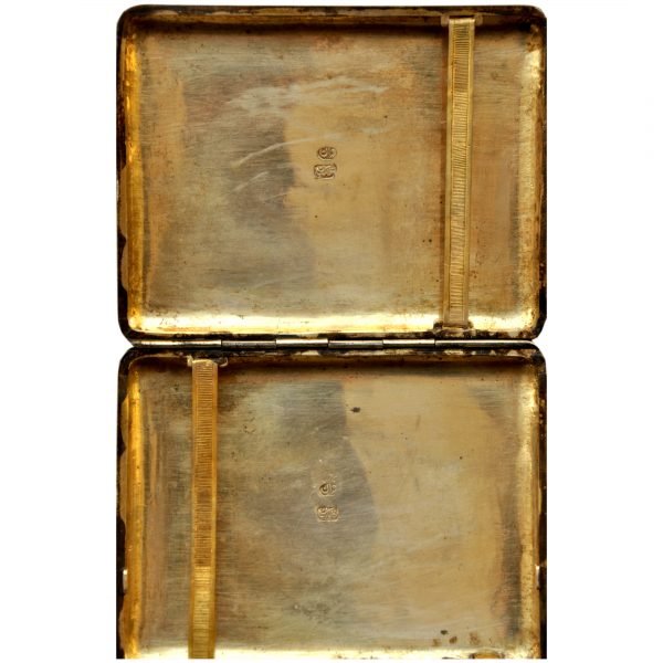 Osmanlı Van Savatlı Gümüş Sigara Tabakası - 19yy - Abdülhamid Tuğralı - 1903 tarihli - 1 Kuruş pullu - Mektup Tipi - Van Damgalı - 133gr - 98x78x16 mm -3-