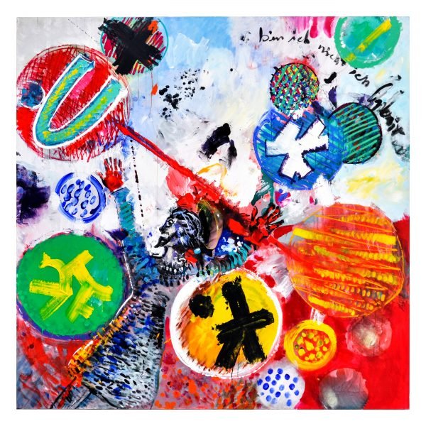 Özdemir ALTAN (1931-) - Türk Ressam - Tuval Üzerine Yağlıboya Tablo - "Don Kişot'un Soyağacı" - İmzalı ve Tarihli - 'Özdemir Altan 2011'- 180.00 x 180.00 cm