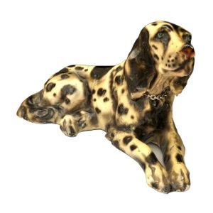 Porselen Heykel 'Av Köpeği Figürü' G:36cm 5 Porselen Heykel 'Av Köpeği Figürü' - Siyah Beyaz renklerde - renkli ve alacalı parlak sır - 36(U) x 18(Y) x 15(D) cm -2-