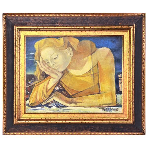 Turgut Atalay (1918-2004) - Türk Ressam - Tuval Üzerine Yağlıboya Tablo - "Sarı Hüzün" - İmzalı & Tarihli (sağ alt) 'Turgut Atalay 76' - 40.00 x 50.00 cm