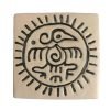 Stardust Ceramics - Aztec Spirit Bird - Decorative Ceramic Plate - Edisyon 1/1 - Tamamı El Yapımı Seramik Dekoratif Ürün - Parlak Sır Yüzey - 9.5 cm