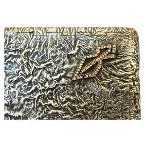 Rus Gümüş Samorodok Sigara Tabakası - Iosif Marshak damgalı 'I.МАРШАКЪ' - Ağaç Gövdesi Doku - 84 Zolotnik 875 Ayar -295 gr - 125x97x22mm -3-