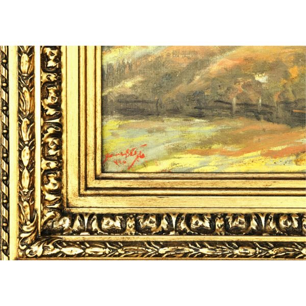 Halim Fikri (1905-1979) - "Çamlıca Tepesinden Boğaz" - İmzalı ve Tarihli 'Halim Fikri 335' (sol alt) - Duralit Üzerine Yağlıboya - 37 x 50 cm -2-