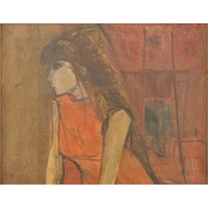 Mustafa Ayaz 'Bayburtlu Zeynep' Tablo TÜYB 79x57cm 7 Mustafa Ayaz (1938-) -