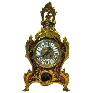 Fransız Boulle Saat Pendule Cartel Louis XV Stil 47cm