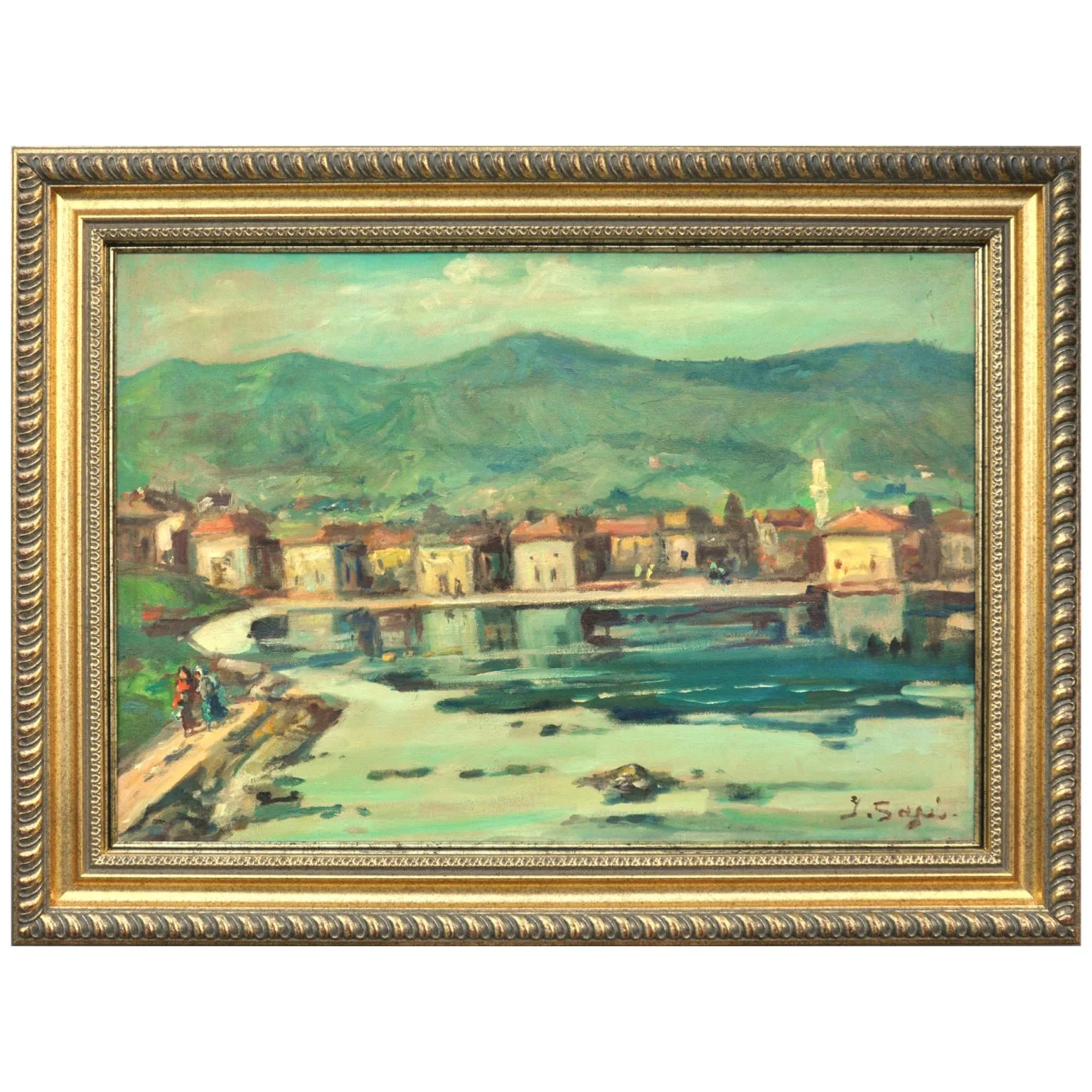 İbrahim Safi - Azeri Türk ressam - Urla - İmzalı 'İ. Safi' (sağ alt) - Tuval Üzerine Yağlıboya - 50.00 x 73.00 cm -1-