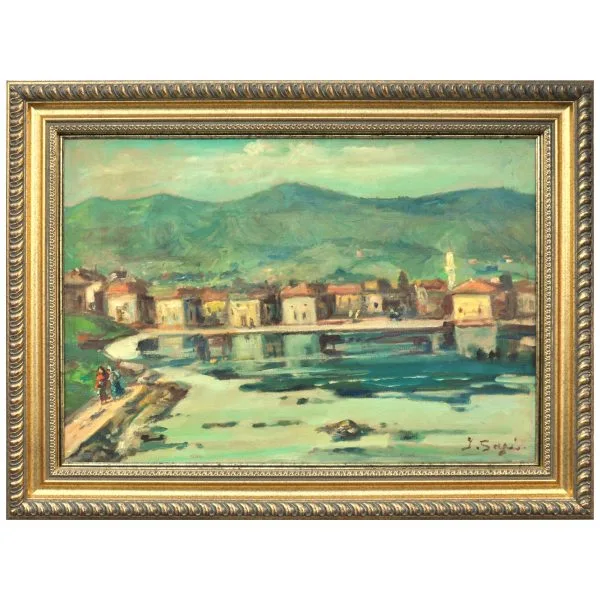 İbrahim Safi - Azeri Türk ressam - Urla - İmzalı 'İ. Safi' (sağ alt) - Tuval Üzerine Yağlıboya - 50.00 x 73.00 cm -1-