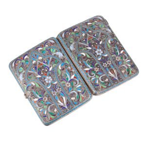 Rus Gümüş Mineli Sigara Tabakası 185gr 10 Rus Gümüş Mineli Sigara Tabakası - A.R. Moskova damgalı, 84 zolotnik - 185 gr - 104x77x12 mm -3-