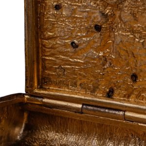 Sazikov Rus Gümüş Samorodok Sigara Tabakası - Sazikov Moskova damgalı, içi gümüş üzeri altın, açma butonu kabaşon yakut taşlı, 84 zolotnik - 205 gr - 102x85x17 mm -6-