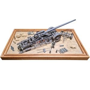 Diorama - WWII 'Kanone 18 German Heavy Gun' - 1/35 - Sarp Kaya İmzalı/Mühürlü - 40.00 x 22.00 cm