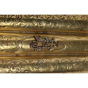 Faberge Rus Gümüş 3lü Puro Kutusu 94gr 15 Faberge Rus Gümüş 3lü Puro Kutusu - Karl Faberge Moskova damgalı, üzeri elmas taşlı Çar inisiyalli, dışı ve içi altın vermeyli, 84 zolotnik - 94 gr - 125x60x22 mm -6-